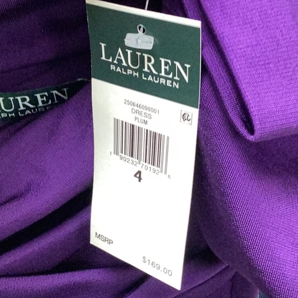 NWT Lauren Ralph Lauren Off The Shoulder Cocktail Dress Size 4 - Picture 9 of 9